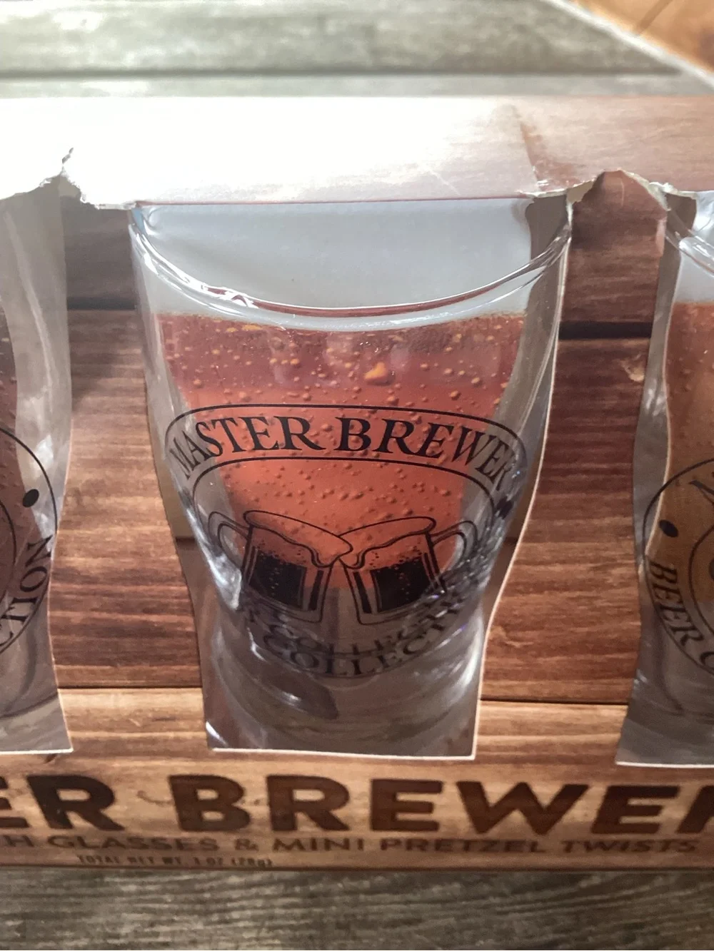 Master Brewer Beer Paddle with 4 Tasting Glasses